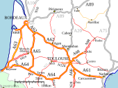 Carte des autoroutes A6x