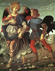 Andrea del Verrocchio, Tobie et l'Ange, 1470-1475, National Gallery, Londres, tempera.