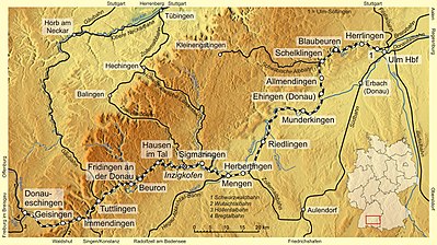 Strecke der Donautalbahn (Baden-Württemberg)