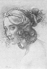 Portrait de madame Berthelot, dessin (1895)