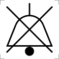 IEC 60417-5576 mit einem Kreuz zur Negation