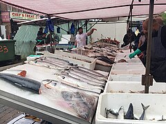 Fish stall, Lewisham Market, southeast London - geograph.org.uk - 6240010.jpg