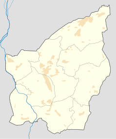 Mapa konturowa San Marino, w centrum znajduje się punkt z opisem „San Marino”