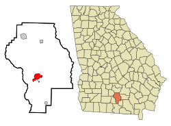 Location in Berrien County and the state of Georgia