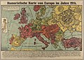 Image 5A cartoon map of Europe in 1914, at the beginning of World War I (from Political cartoon)