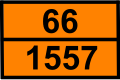 66 = produit hautement toxique 1557 = arsenic