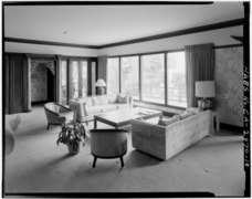 LIVING ROOM, LOOKING NORTHWEST - Yung See San Fong (House), 16660 Cypress Way, Los Gatos, Santa Clara County, CA HABS CAL,43-LOSGA,2-10.tif