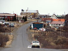 Alaska Peninsula Highway approaching "downtown" Naknek.