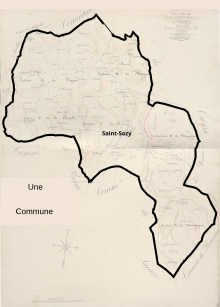 En 1800 une seule commune, Saint-Sozy