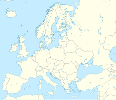 Mapa konturowa Europy, po prawej nieco u góry znajduje się punkt z opisem „Niżny Nowogród”