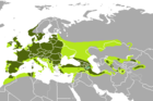 Aire de répartition du Cerf élaphe