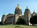 Image 18The Iowa State Capitol in Des Moines, completed in 1886, is the only state capitol in the United States to feature five domes, a central golden dome surrounded by four smaller ones. It houses the Iowa General Assembly, comprising the Iowa House of Representatives and Iowa Senate. (from Iowa)