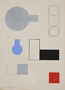 Composition r, gouache on paper, 1931