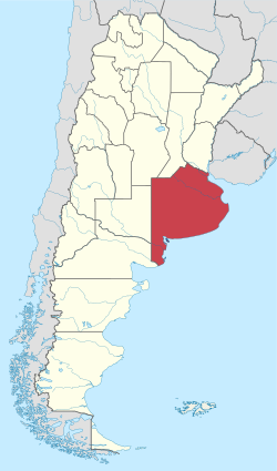 Lage der Provinz Buenos Aires