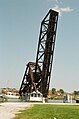 The Pere Marquette Railway bridge as seen in 2021, it was demolished in 2023.