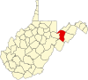 State map highlighting Grant County