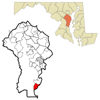 Location of Deale, Maryland