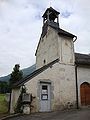 Jouers, chapelle Saint-Saturnin, clocher et cadran solaire.