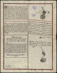 Printed document with seal and signature