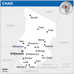 Location o Chad