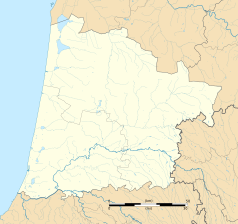 Mapa konturowa Landów, na dole po lewej znajduje się punkt z opisem „Saint-Barthélemy”