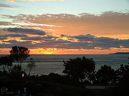 Little Traverse Bay at sunset, viewed from Petoskey