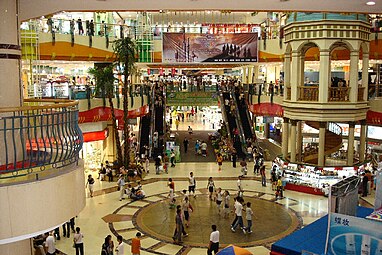 Triforium in a shopping mall in Dalian, China, a public space more similar in purpose to the Roman basilicas