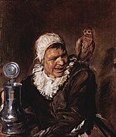 Frans Hals: Malle Babbe, 1633-1635, waarin getracht wordt een type neer te zetten, met een uitgesproken gezichtsuitdrukking en grimas.