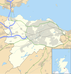 Mapa konturowa Edynburga, blisko centrum na prawo znajduje się punkt z opisem „Uniwersytet Edynburski”