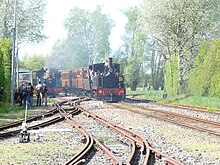 Voies imbriquées de l'avant-gare de Noyelles-sur-Mer.