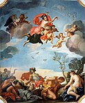 Plafond Allegory of Spring, Jerzy Siemiginowski, 1680s, Wilanów Palace