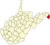 State map highlighting Jefferson County