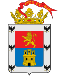 Escudo de armas de la Provincia de Cartago, primera capital de Costa Rica (1821-1823).