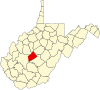 State map highlighting Clay County