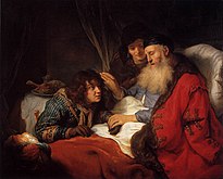 Govert Flinck: Isaak zegent Jacob, circa 1638. Centraal staan de emotie en de gezichtsexpressie van de modellen.