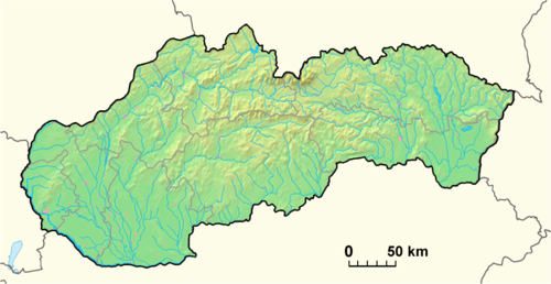 Carte des principaux sommets de Slovaquie