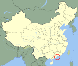 Location of Macau