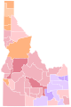 Vainqueur républicain par comté : Little en rouge, Labrador en orange et Ahlquist en violet.