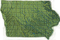 Image 26Topography of Iowa, with counties and major streams (from Iowa)