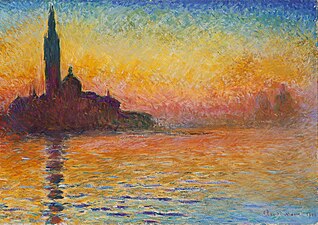 Saint-Georges majeur au crépuscule Claude Monet, 1908 National Museum Cardiff.