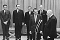 H. Kissinger with Richard Nixon and Charles de Gaulle, 1969