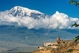 Muntele Ararat și mănăstirea Khor Virap, Armenia