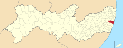 Location in the state of Pernambuco and Brazil