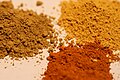 three different ochre- pigments