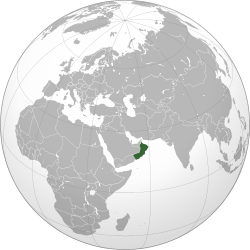 Location of Oman