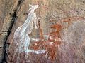 Chasse au kangourou, abri-sous-roche d'Anbangbang, Parc national de Kakadu.