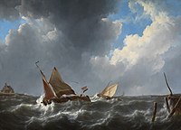 Johannes Christiaan Schotel: Woelend water, 1833