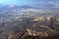 Dikes near Spanish Peaks, Colorado. Dikes like these are common on Mars.