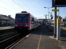 Gare de Lagny - Thorigny, desservie par la ligne P du Transilien Paris-Meaux via Chelles.