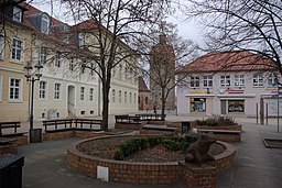 Breite Strasse och Luckenwaldes rådhus.